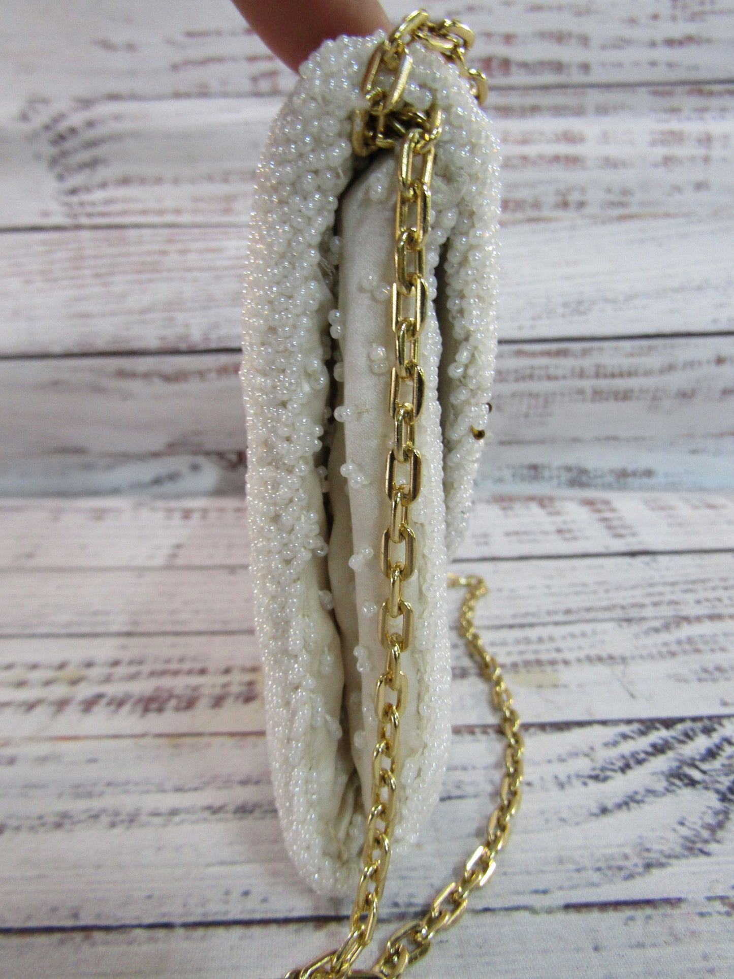 Vintage Handcrafted Floral Tapestry Beaded Evening Shoulder Bag