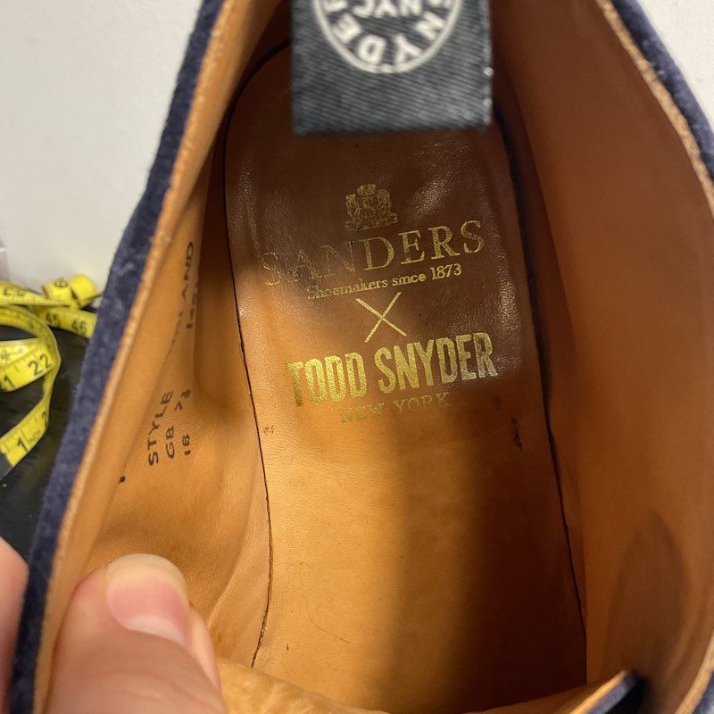 Snyders X Todd Snyder Dark Blue Suede Chukka Boot Men 8.5