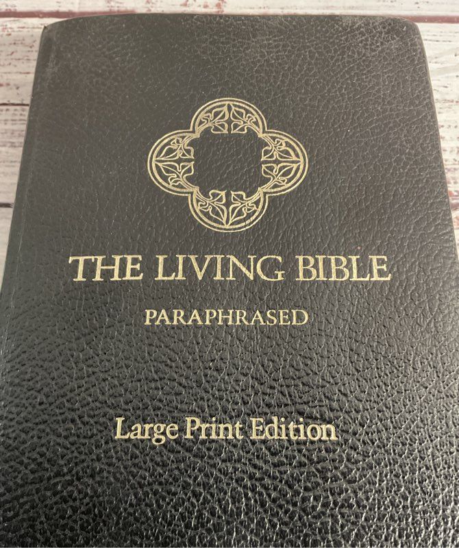 The Living Bible: Paraphrased 1971 First Printing Tyndale Padded Bonded Leather