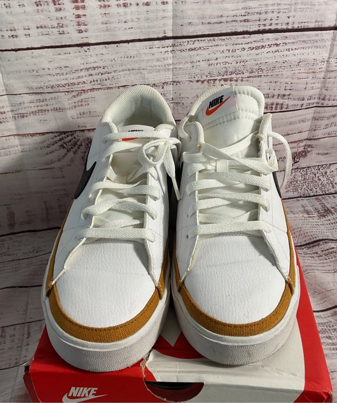 Nike Court Legacy NN White Black Desert Ochre Men's Size 10.5 US With Box