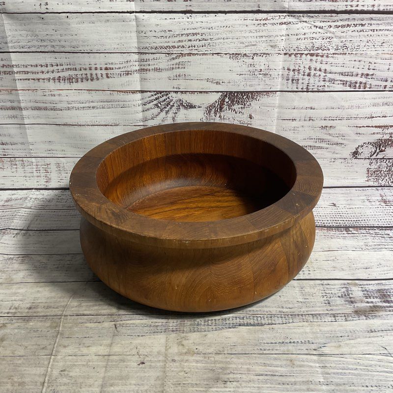 Dansk Wooden Rimmed 11" Salad Serving Bowl