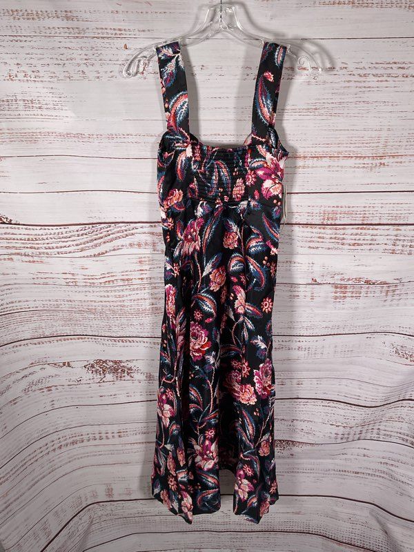 NWT Anthropologie Jocelyn Sleeveless Slip Midi Dress Blackberry Floral Size XS