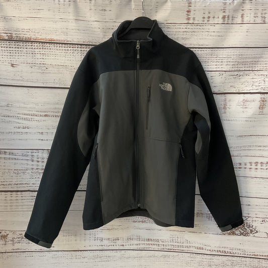 The North Face Black Grey High Neck Fleece Zip Jacket - Size M