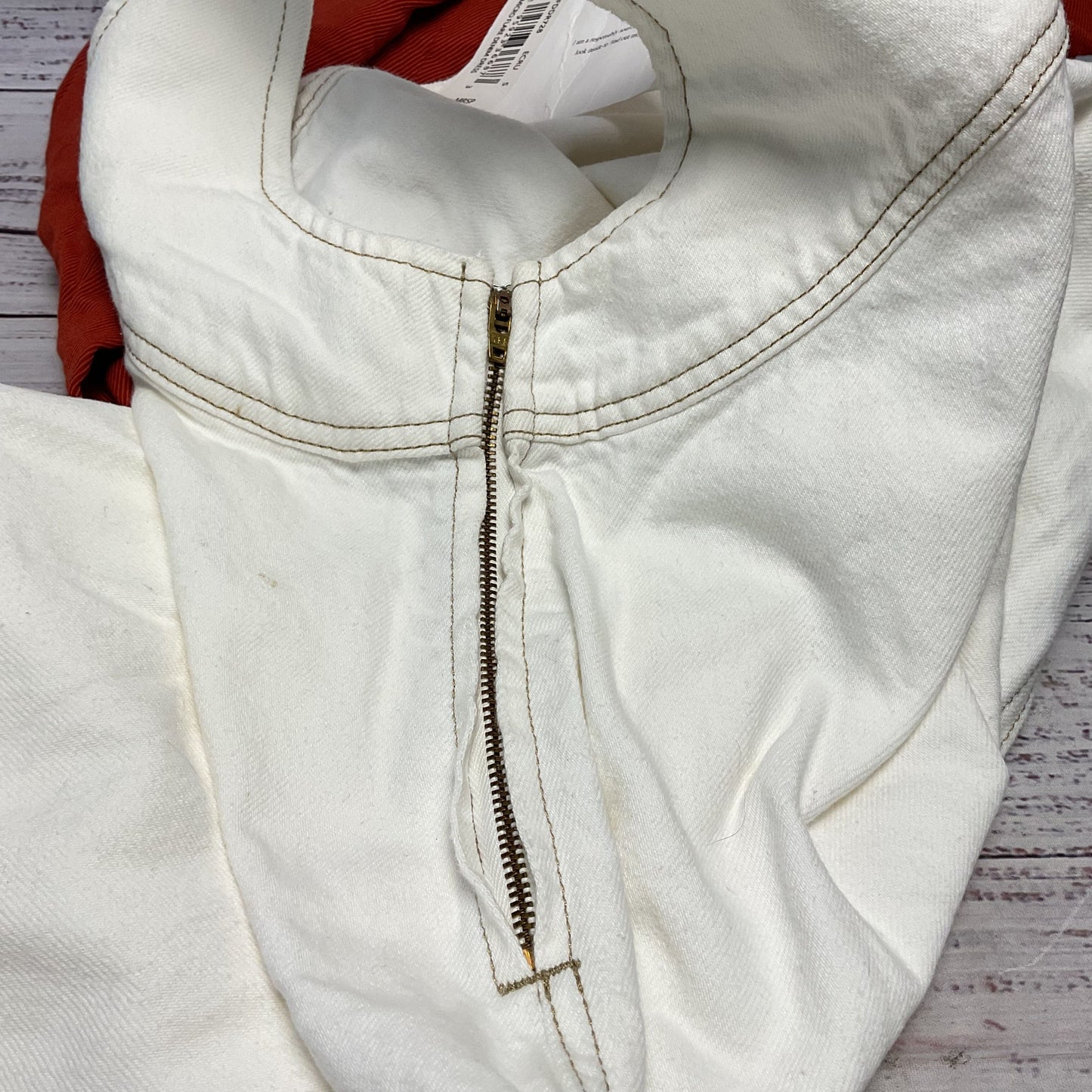Frame Cotton White Denim Mini Micro Flare Dress - Size S