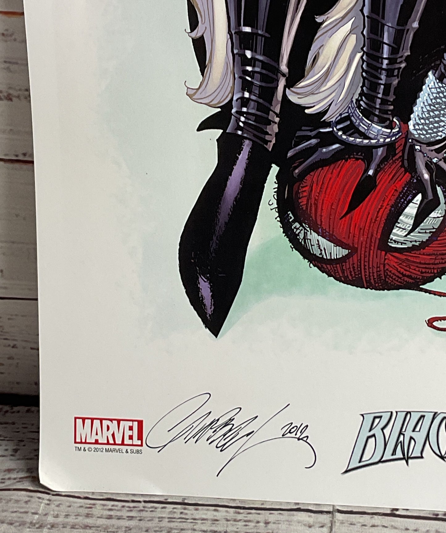 Black Cat Superior Spiderman Print Autographed By J Scott Campbell