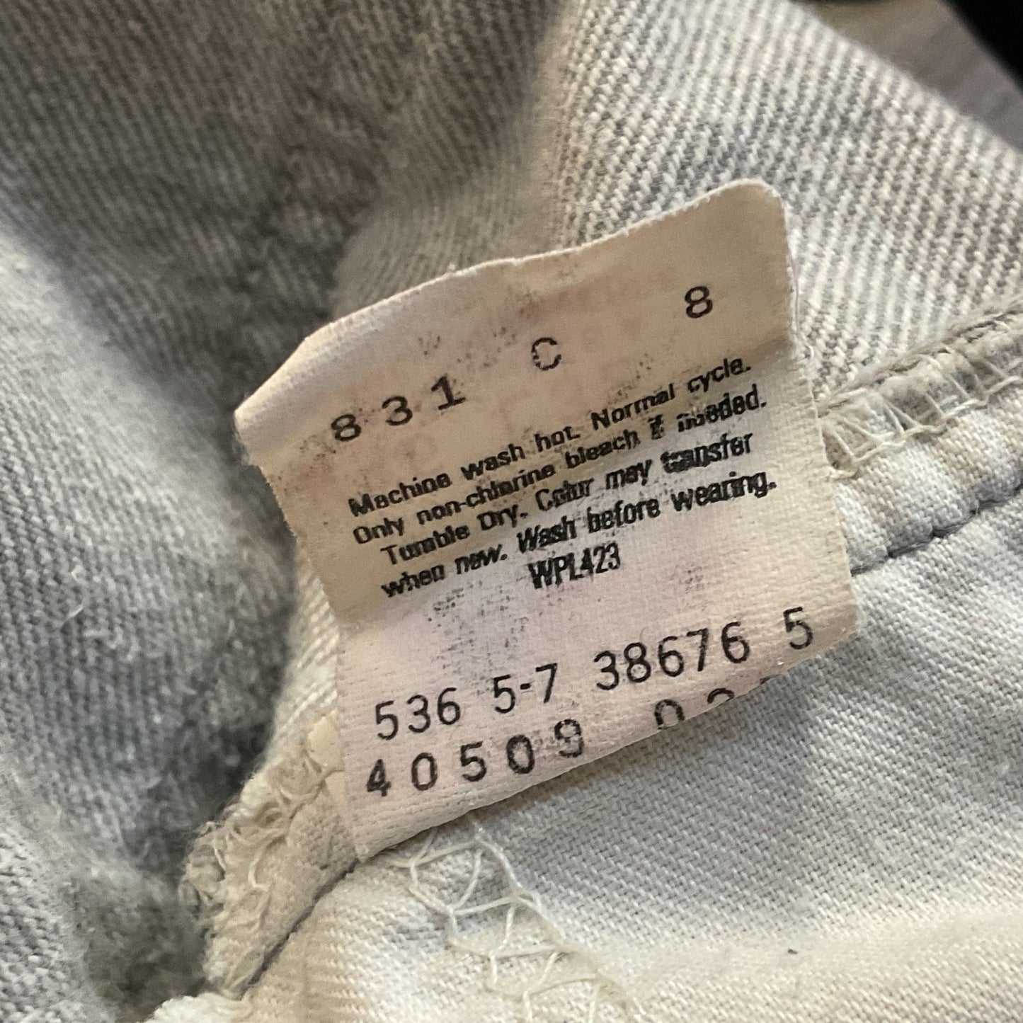 LEVI'S 509 Men's Washed Gray Straight Jeans- SZ 36 X 32