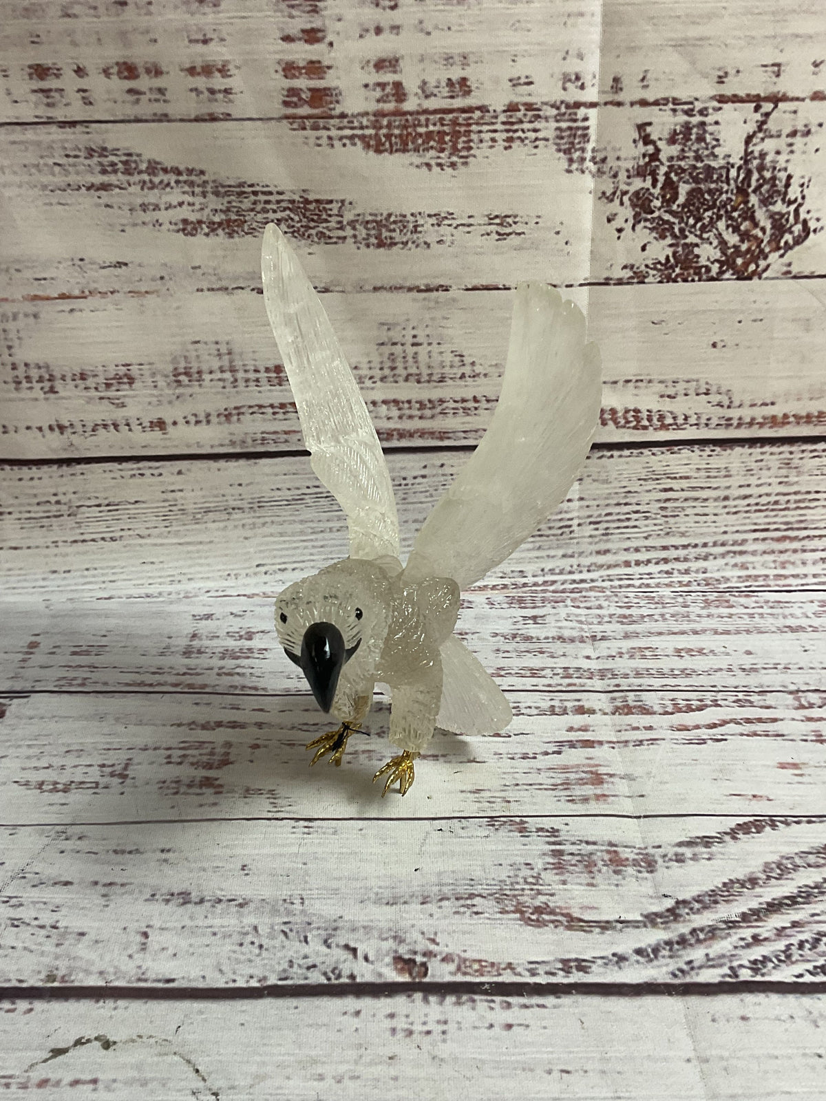 Small Glass Eagle Statue Decor