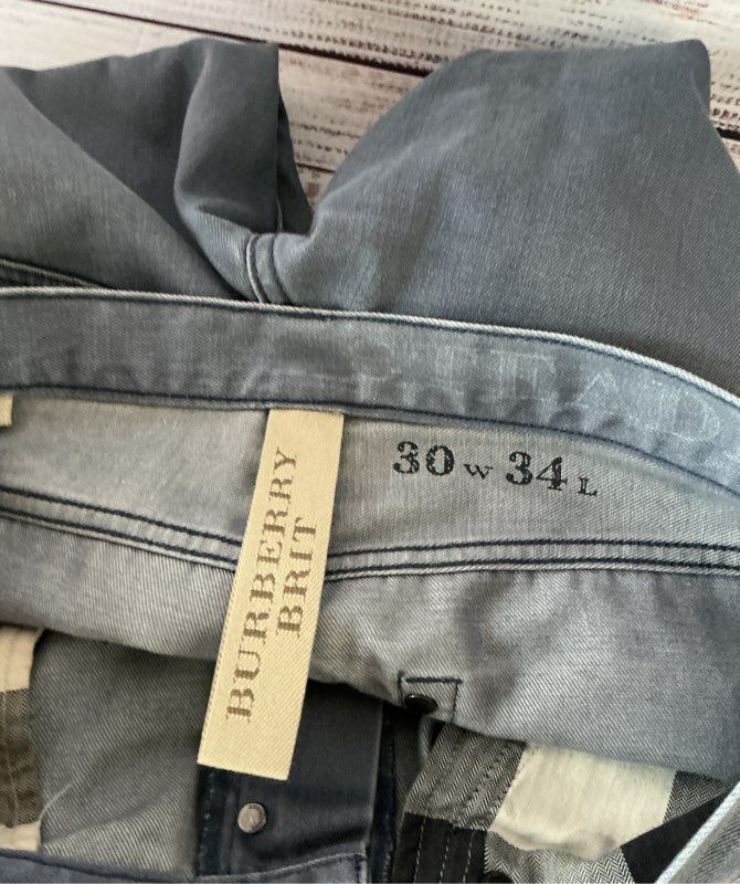 Men's Burberry Brit Bluegray Jeans Size 30 X 34 AS IS