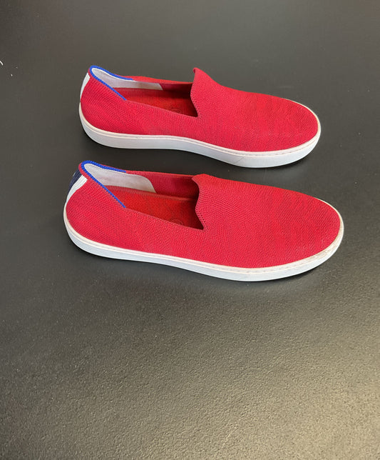 Rothys The Original Red Racing Stripe Back Slip On Size 8