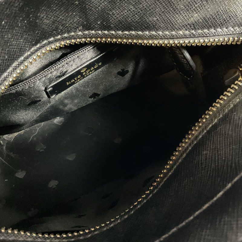 KATE SPADE Staci Black Leather Small Satchel Handbag (MISSING STRAP)