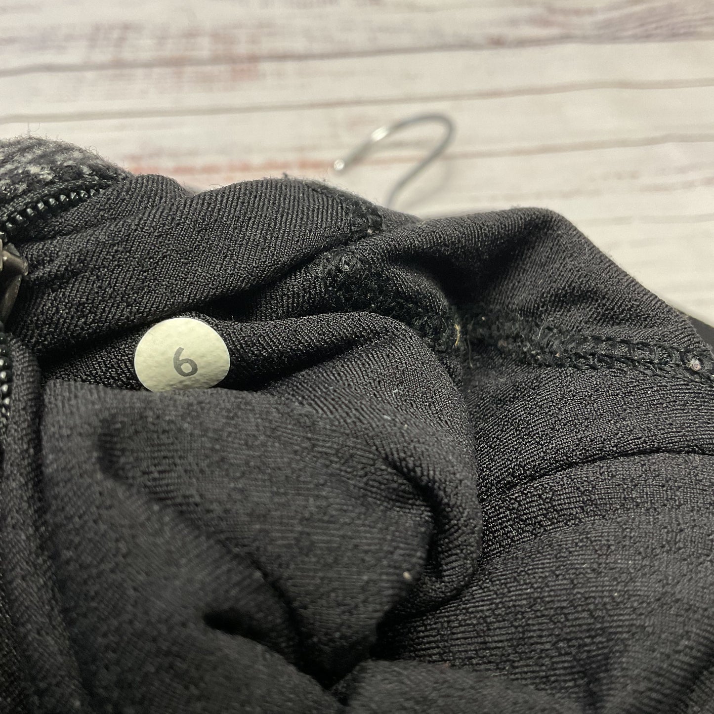 Lululemon Emerge Renewed Grey Herringbone Black Jacket - Size 6