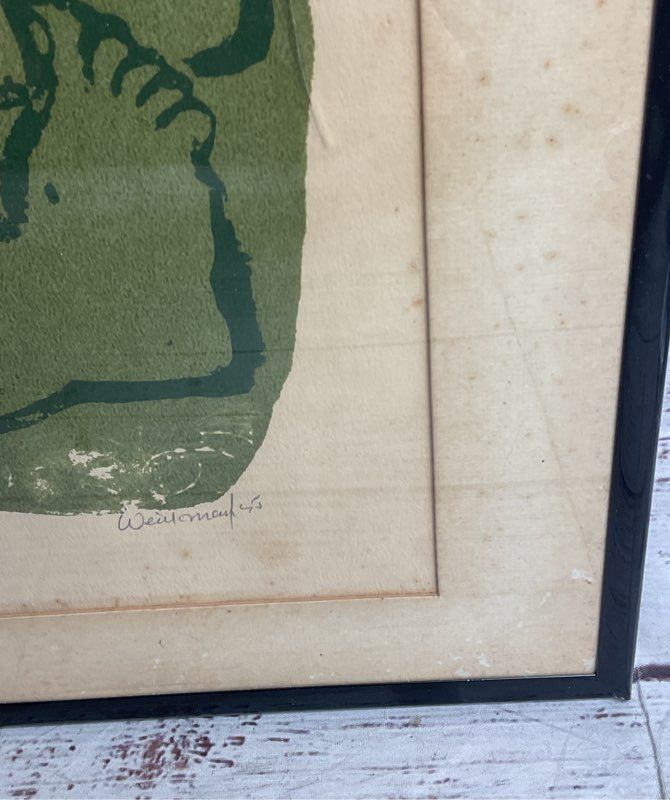 Sitting Child with Flower Signed Print by David Weidman