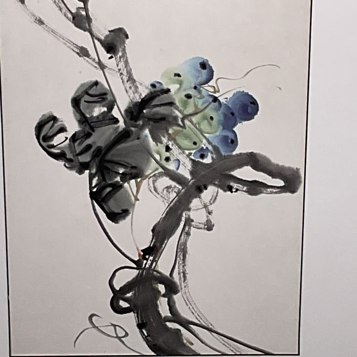 VTG./ANTIQUE Signed ZHANG DAQIAN??? Ink Watercolor Painting- 15" X 46"