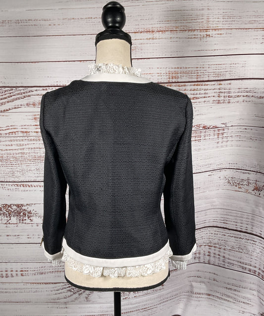 Ted Baker Working Title Ennio Lace-Trimmed Jacket Black 2