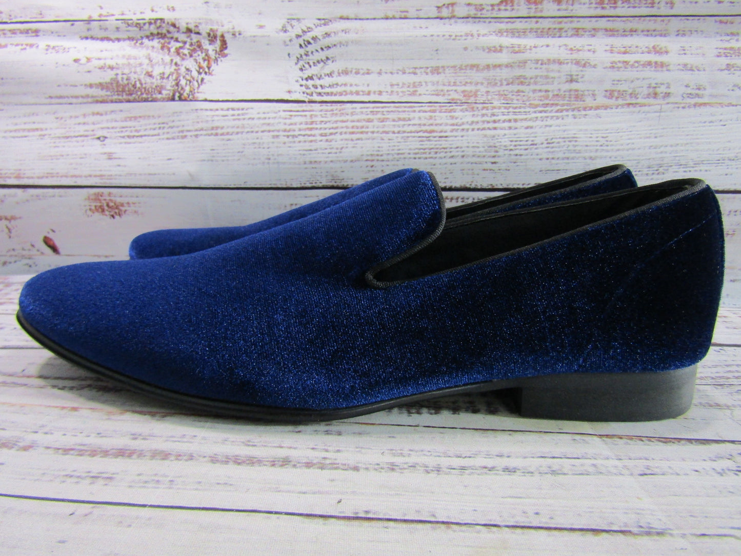 Steve Madden Laight Men's Navy Blue Velvet Loafers Size 8
