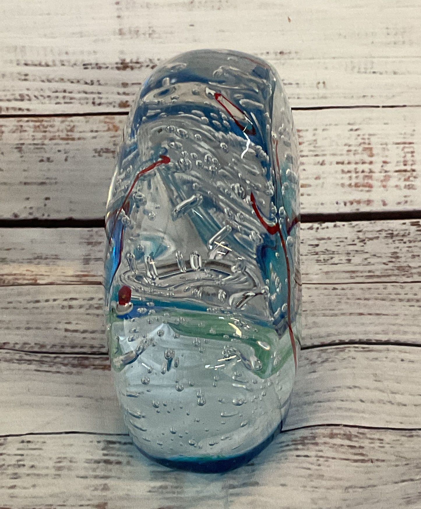 Elio Raffaelli Hand Blown Fish Aquarium Art Glass Paperweight