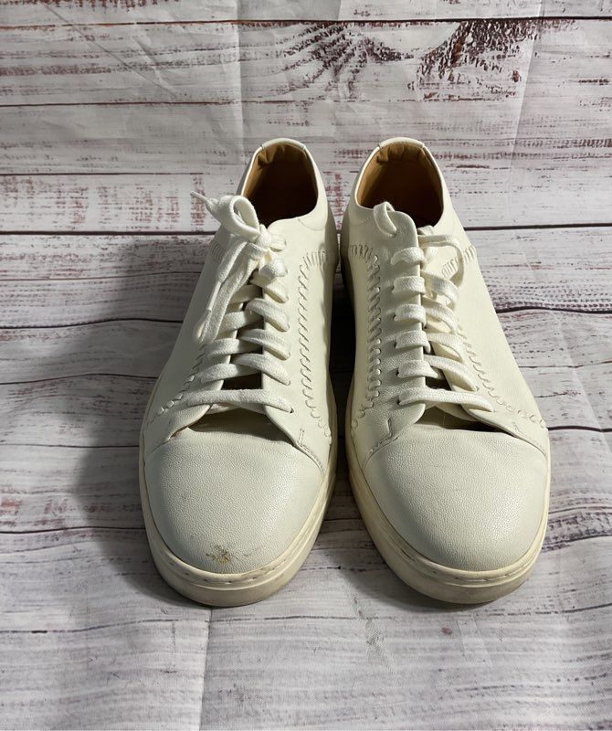 Giorgio Armani Women's Low Top Leather White Sneakers Size 6