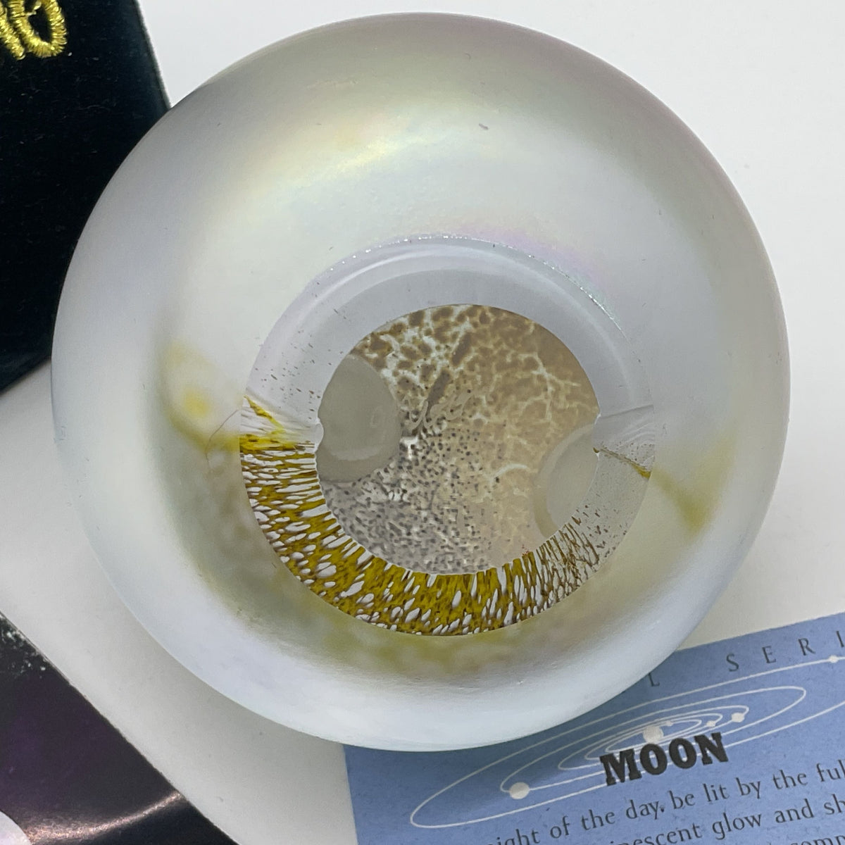 GLASS EYE STUDIO Celestial Series Moon Paperweight