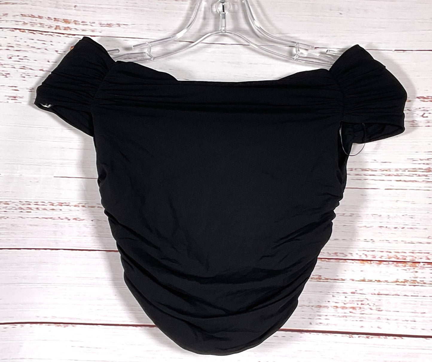 Off-White Main Label Off Shoulder Crop Top Black 36