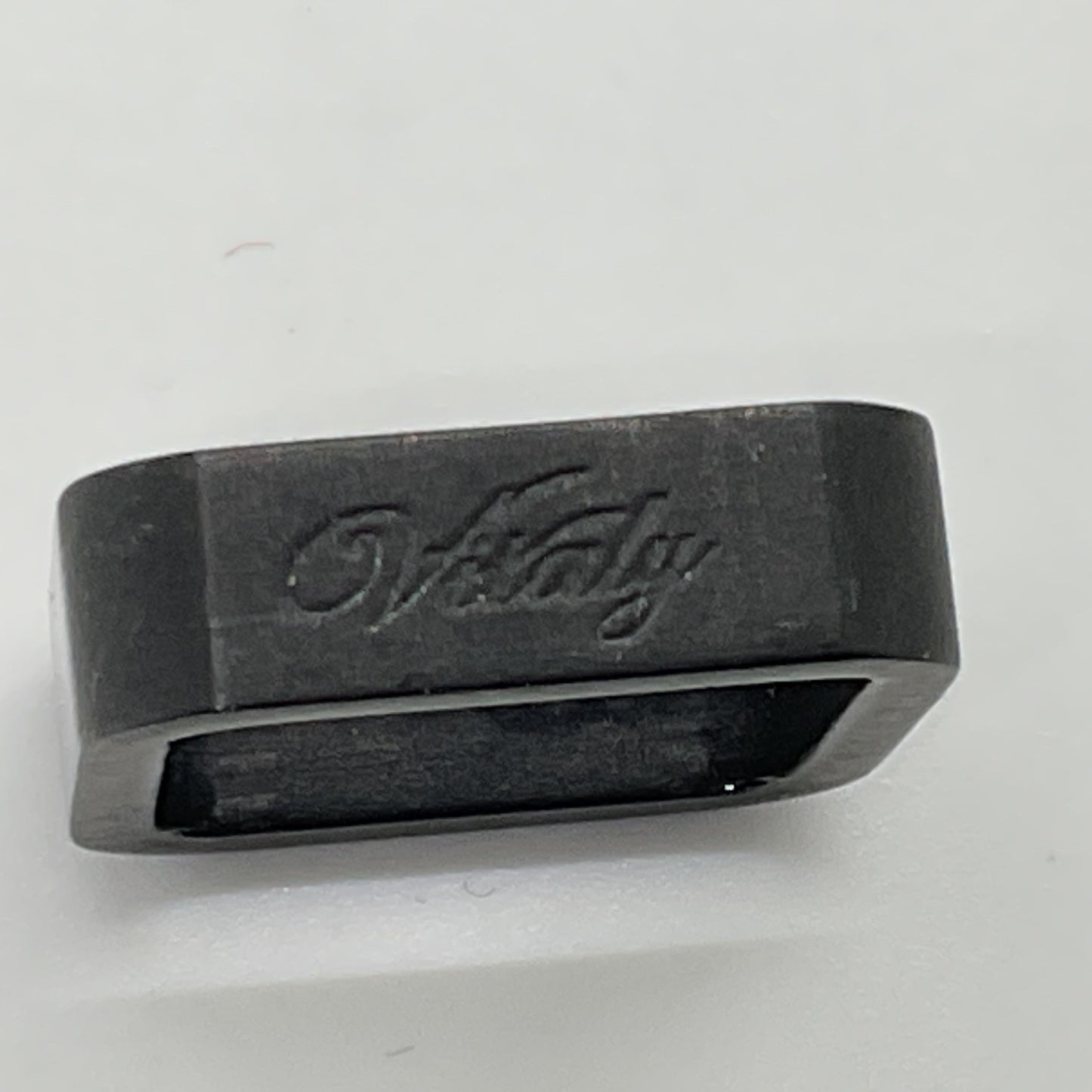 VITALY Designs Black Matt Square Shape Ring- SZ 4