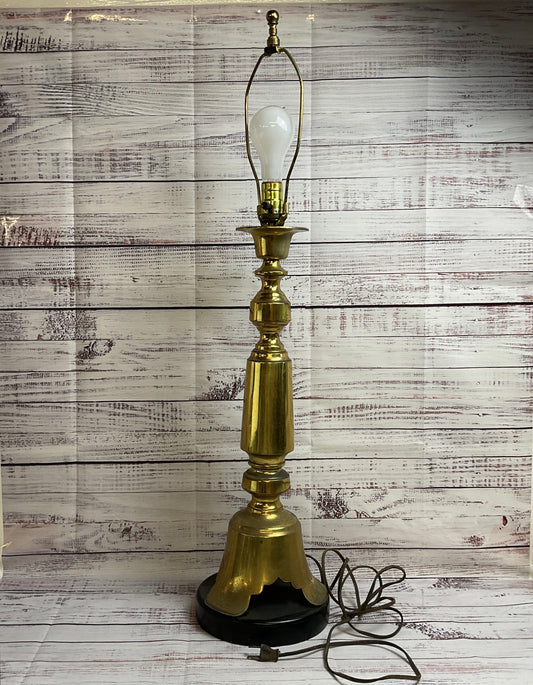 Vintage WESCAL Brass Art Deco Style Lamp TESTED AND WORKING