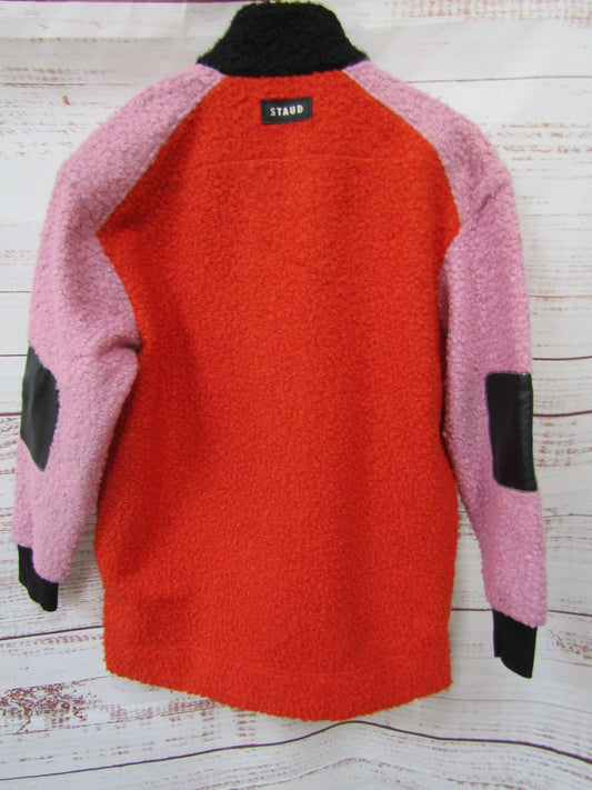 Staud Women's Multi-Color Scrabble Fleece Texture Coat Jacket Size S