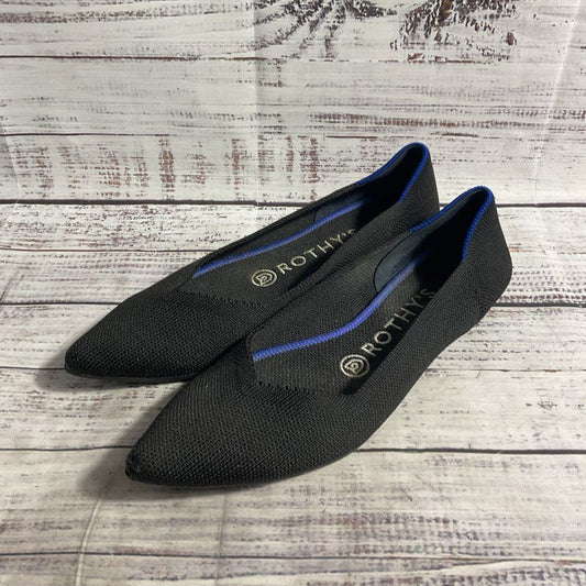 Rothys The Point Knit Black Slip-On Flat Women's Size 7
