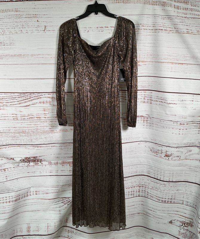 NWT Marina Bronze Formal Long Dress Size XS