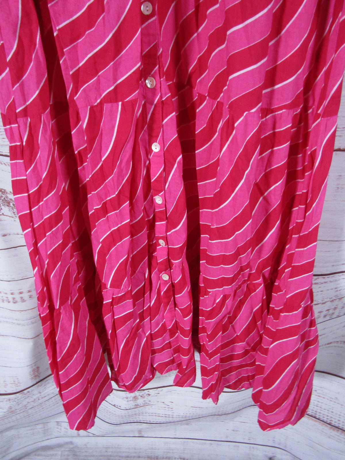 Bakar Women's Pink Cotton Long Sleeve Dress Size L