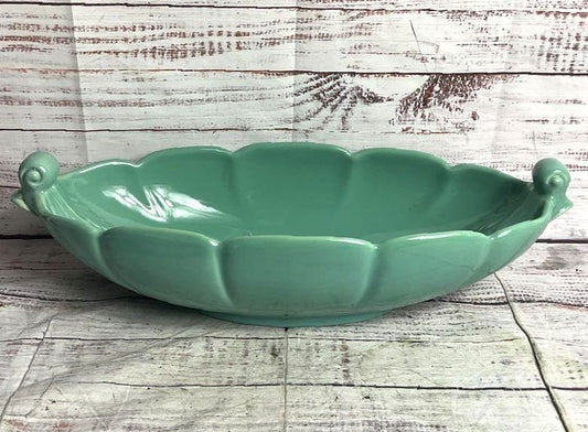 Abingdon Vintage 16" Long Decorative Bowl Celadon