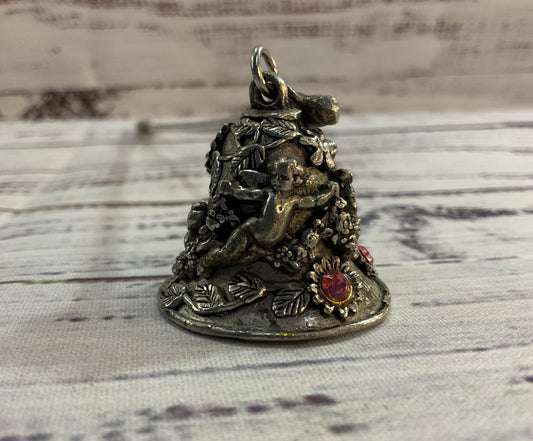 Vintage Comstock Pewter Art Nouveau Cherub Candle Snuffer