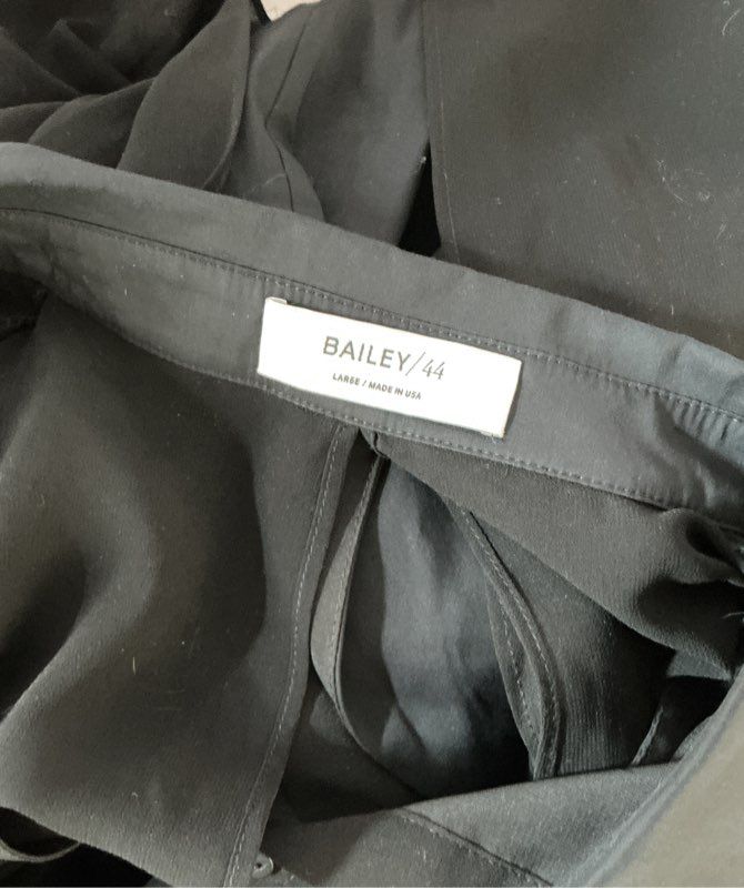 Women's Bailey 44 Black with Sheer Bodice and cut out back Dress Size L