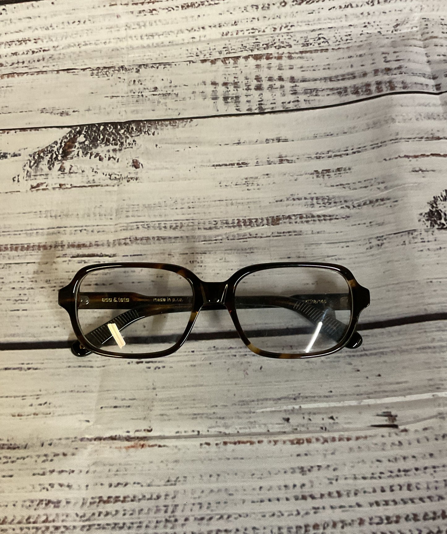 Ace & Tate Tortoise Eyeglasses Frame Only Tigerwood Bio 146