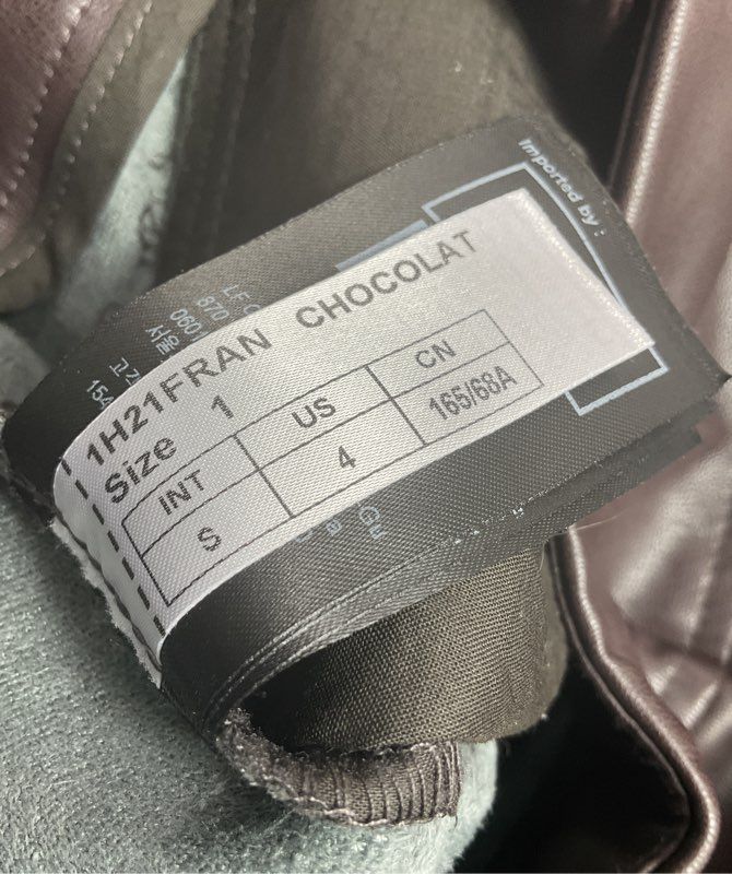ba&sh Franches Faux Leather Pants Chocolate 4