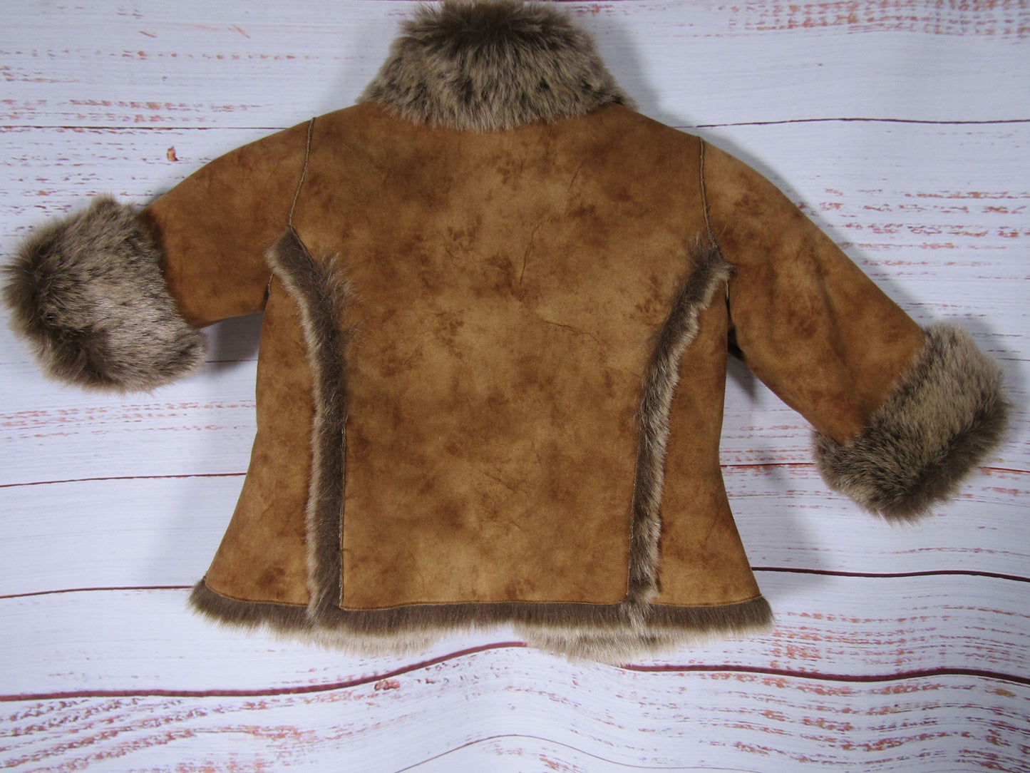 Widgeon Girl's Brown Faux Suede Jacket Size 2