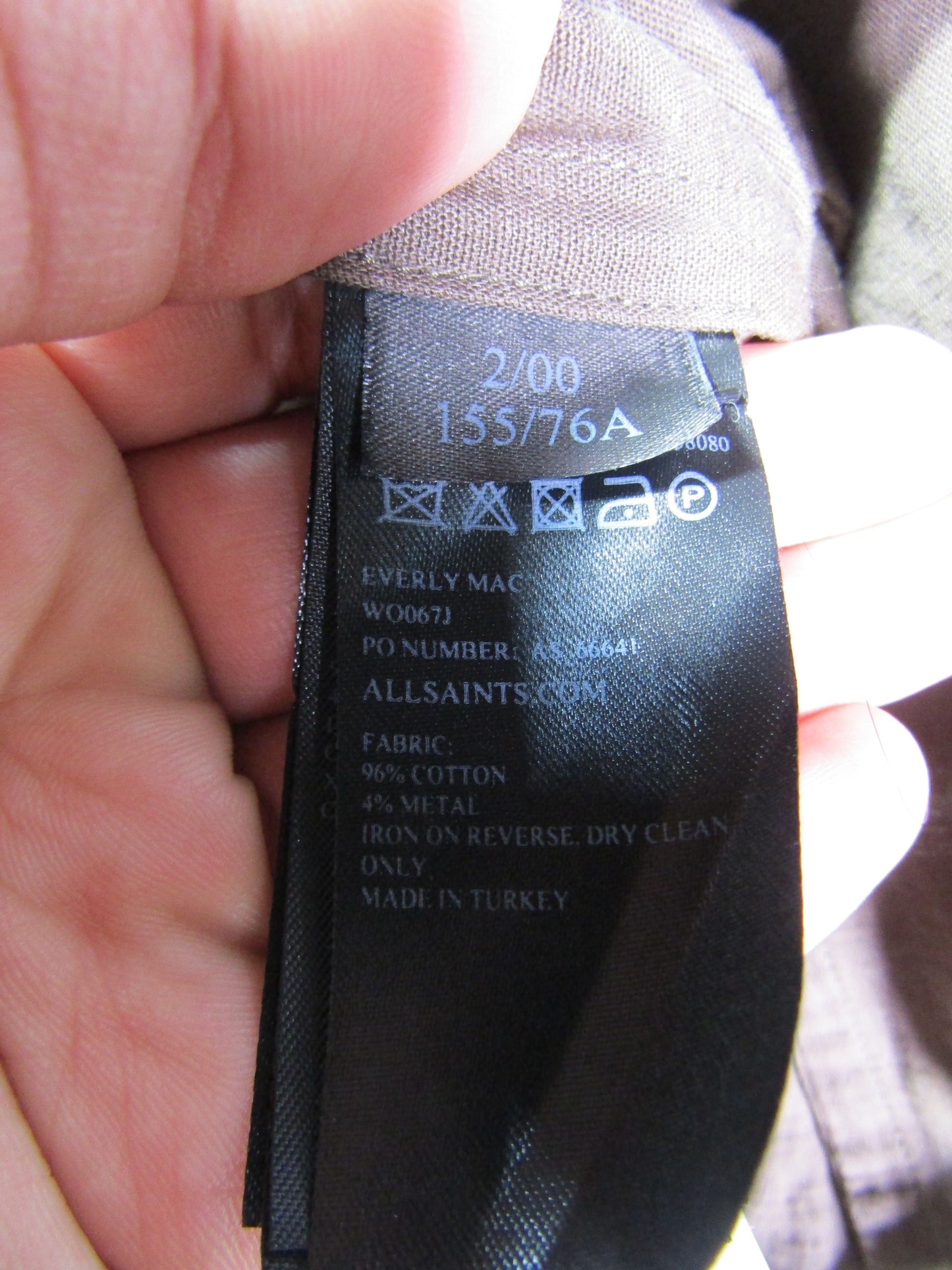 Allsaints Lia Mac Women's Green Double Breasted Trench Coat Size 00