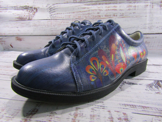 Icon Women's Blue Floral Print Sneakers Size 11