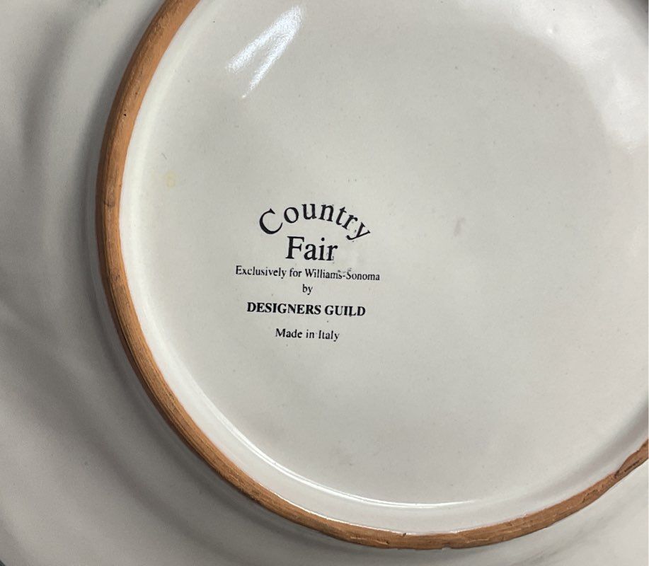 Williams Sonoma Country Fair 8" Set of 2 Salad Plates Multicolor