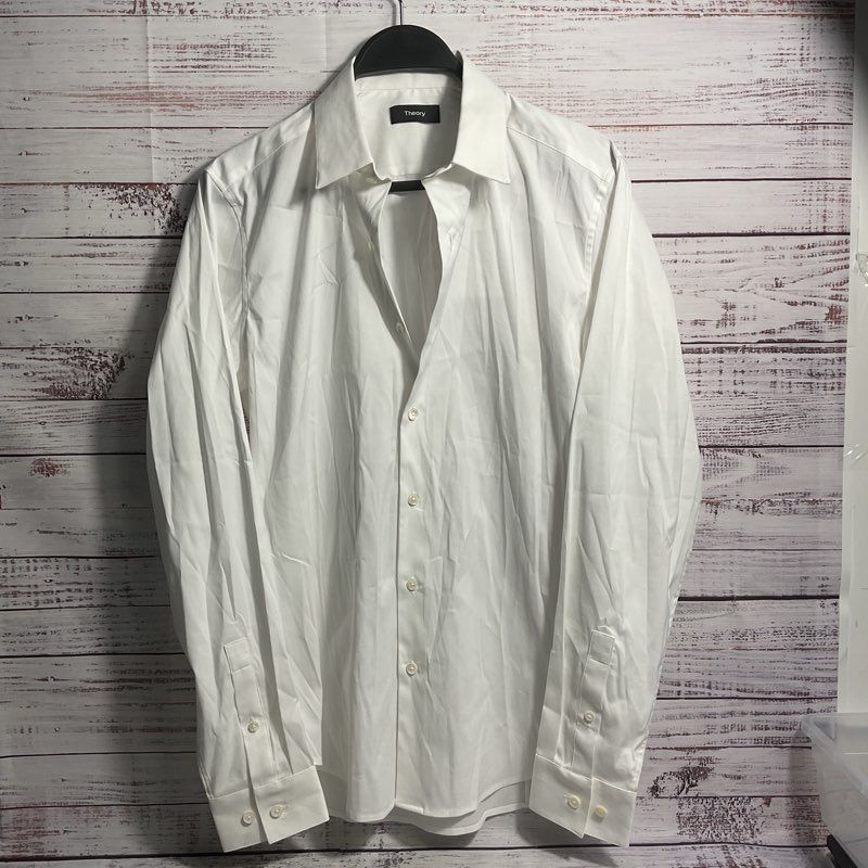 NWT Theory Sylvain White Full Button Cotton Blend Dress Shirt - Size XS