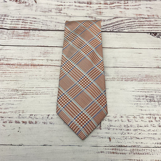 Brooks Brothers Red White Blue Hounds Tooth 100% Silk Neck Tie - 58"L 3.5"W
