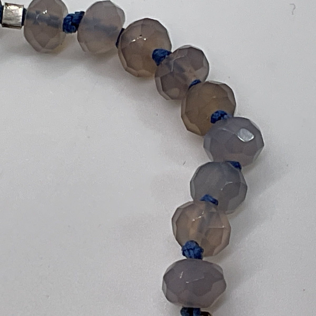 Sterling Silver Faceted Amethyst Beaded Bracelet- 11.34g