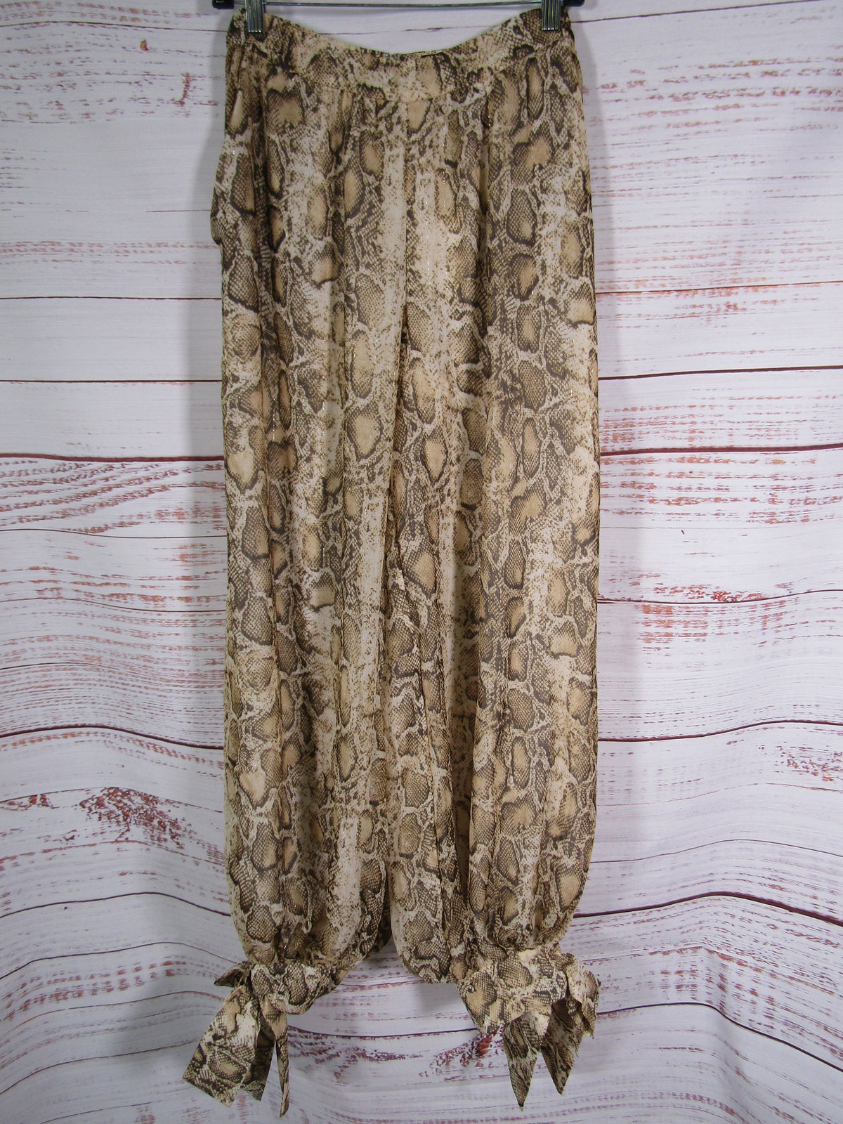 Bardot Alira Women's Brown Snake Print Balloon Pants Size 4