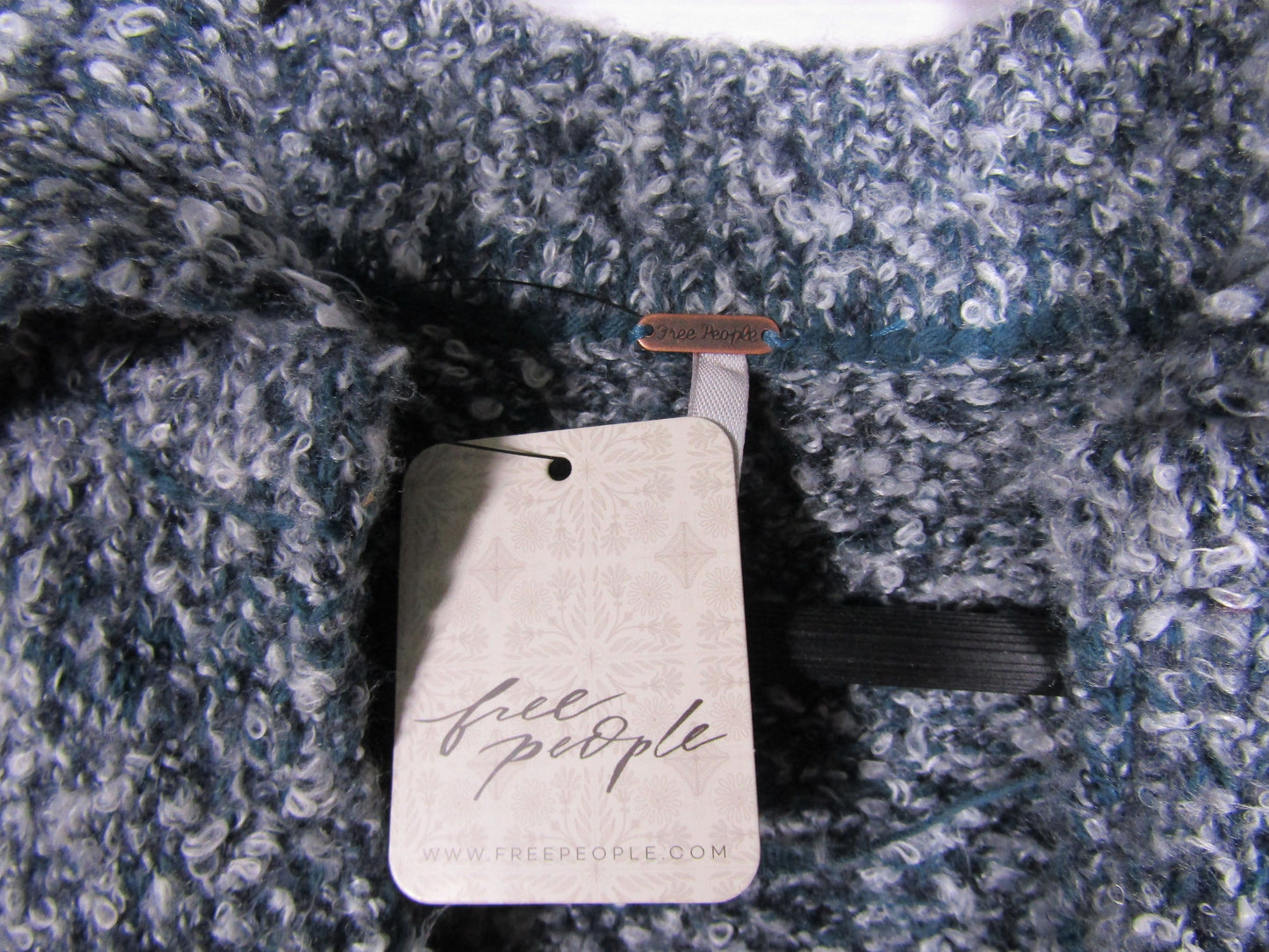 Free People Milena Women's Blue Cotton Wool Blend Mini Sweater Dress Size S