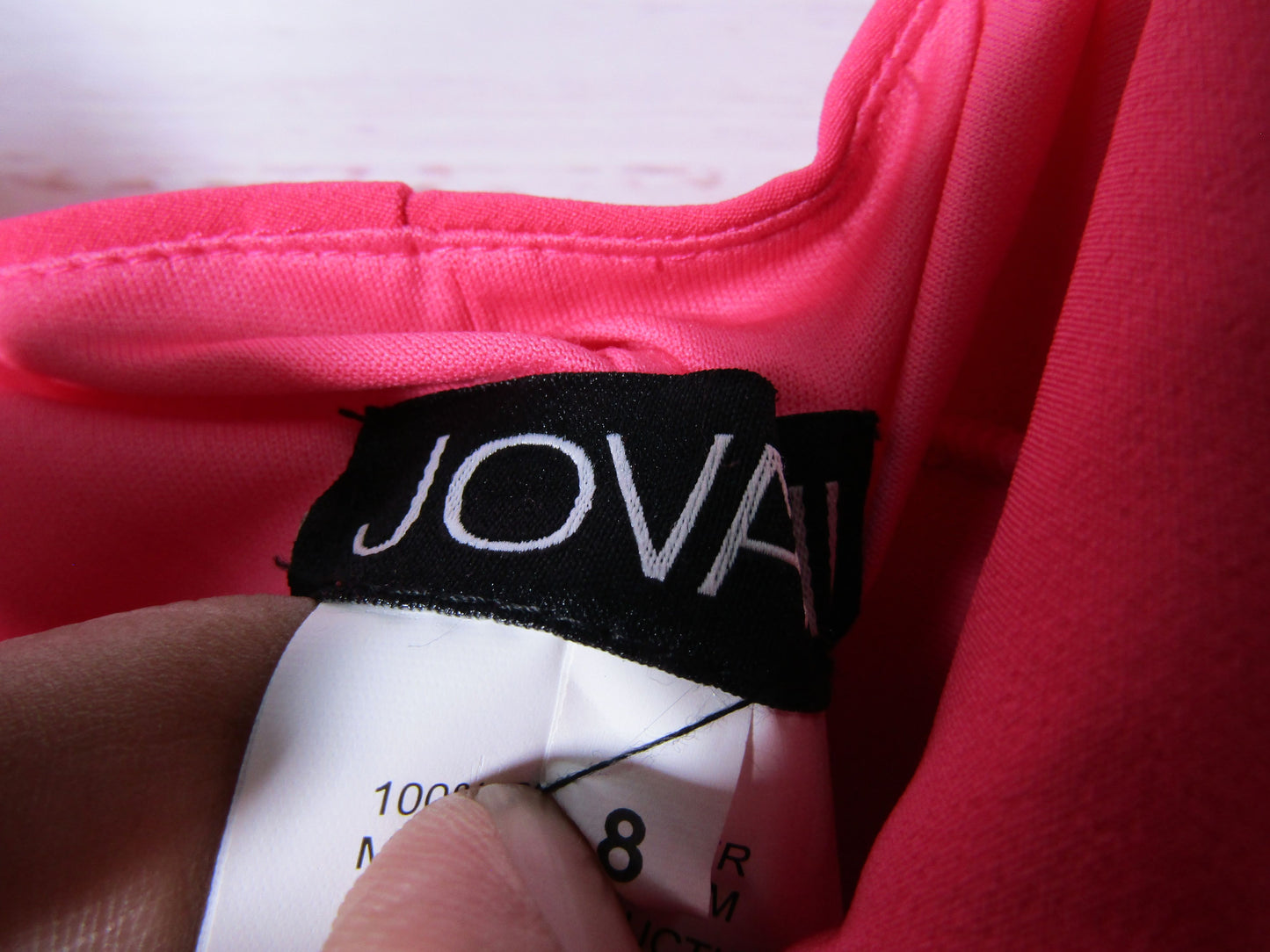 Jovani Women's Pink Drape Sleeve One Shoulder Mini Dress Size 8