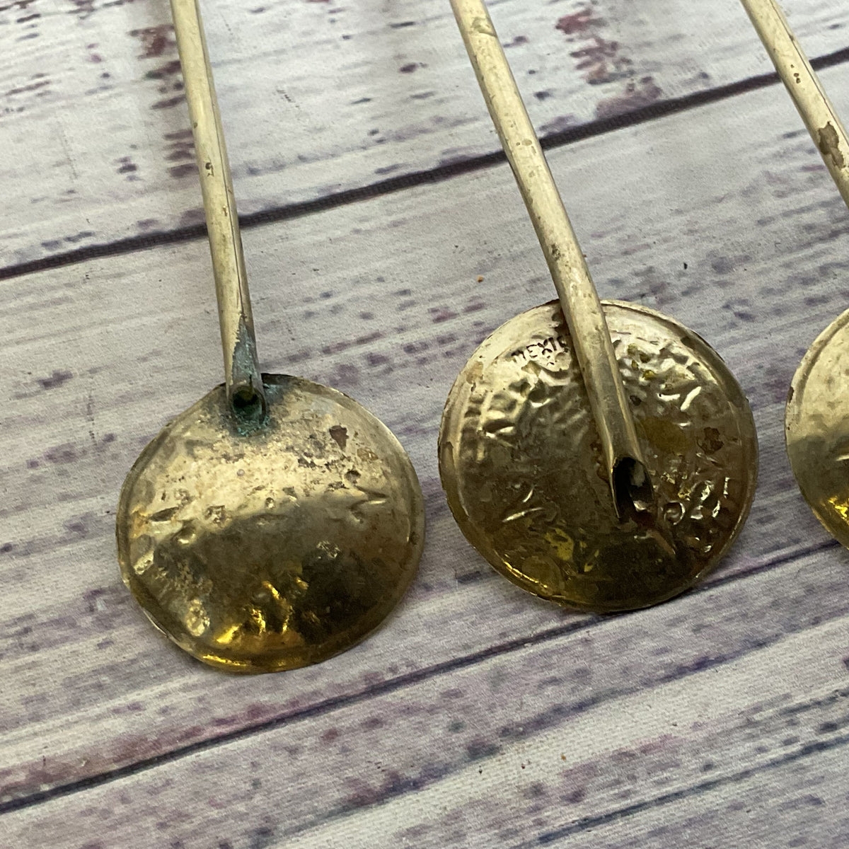 VTG./ANTIQUE MEXICO Mayan Calendar Straw Spoons