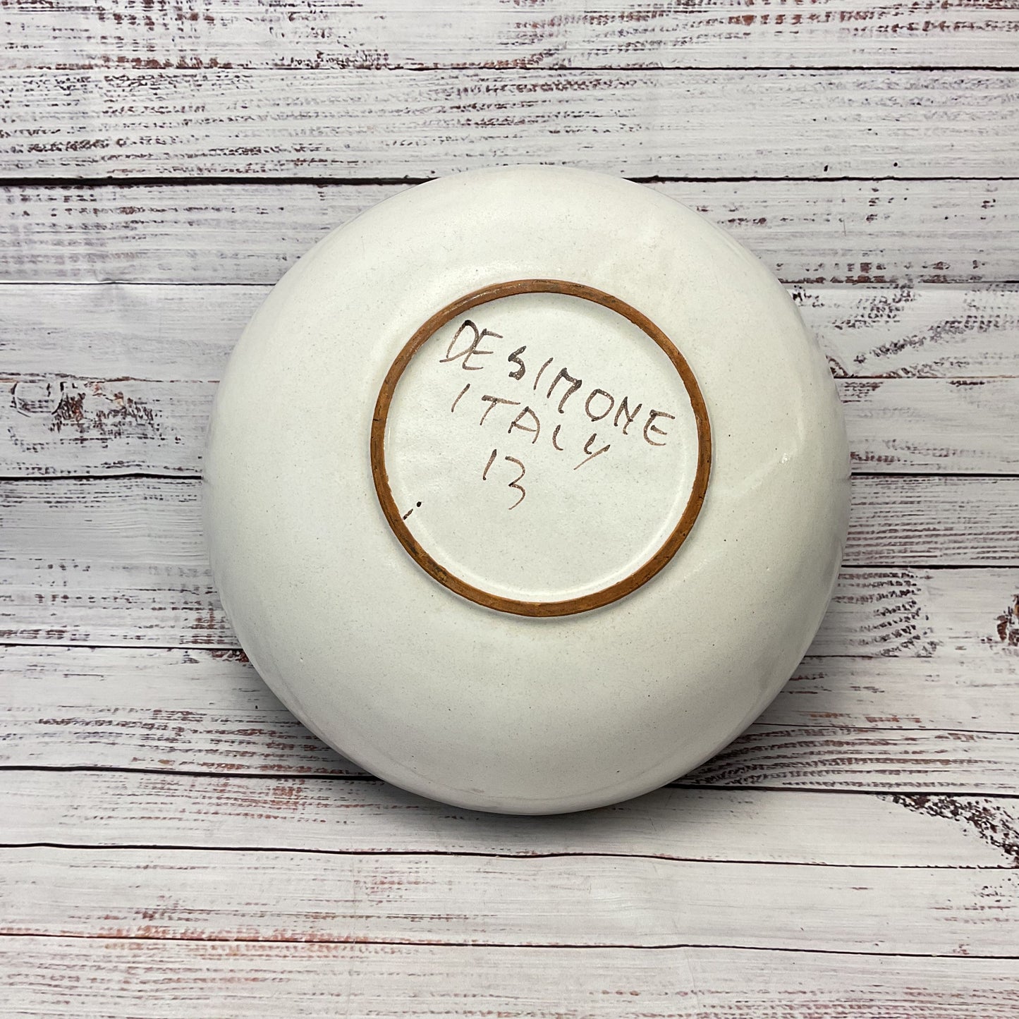 Giovanni Desimone Glazed Ceramic Star Red Yellow Blue 12" Bowl