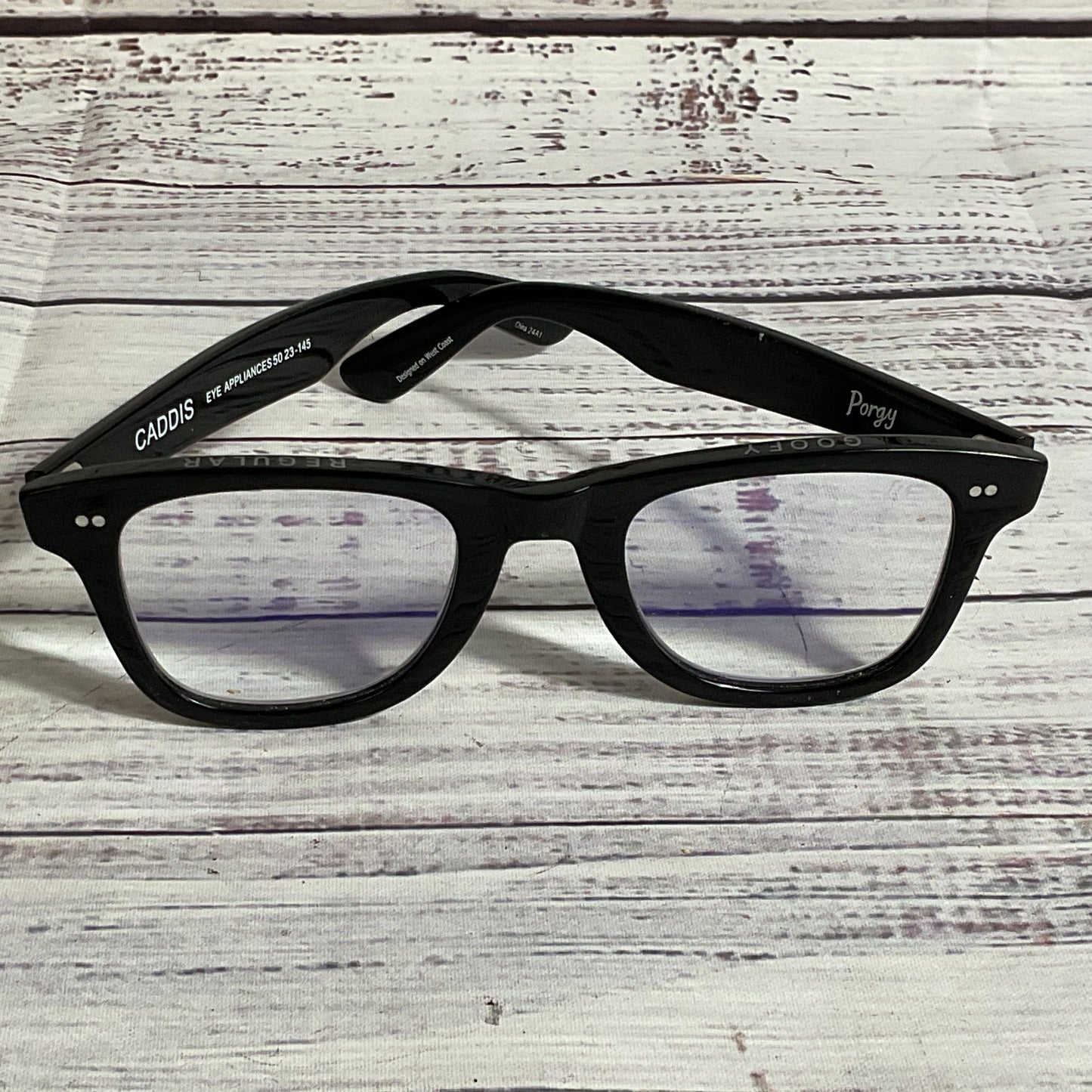 CADDIS Porgy Goofy Regular Unisex Black Eyeglasses 50[ ]23 145 (FOR FRAMES ONLY)