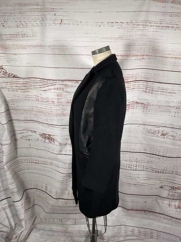 Sandro Women's Wool Blend Black Coat Size 40