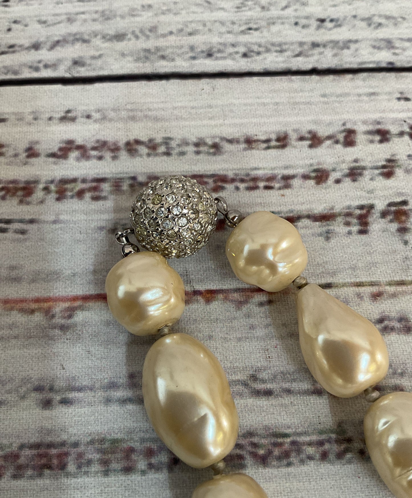 Vintage 14.5" Faux Baroque Pearl Necklace