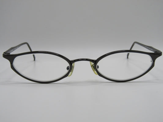 Isaac Mizrahi Vamp Women's Gunmetal Gray Slim Eyeglasses Frame Made in Japan